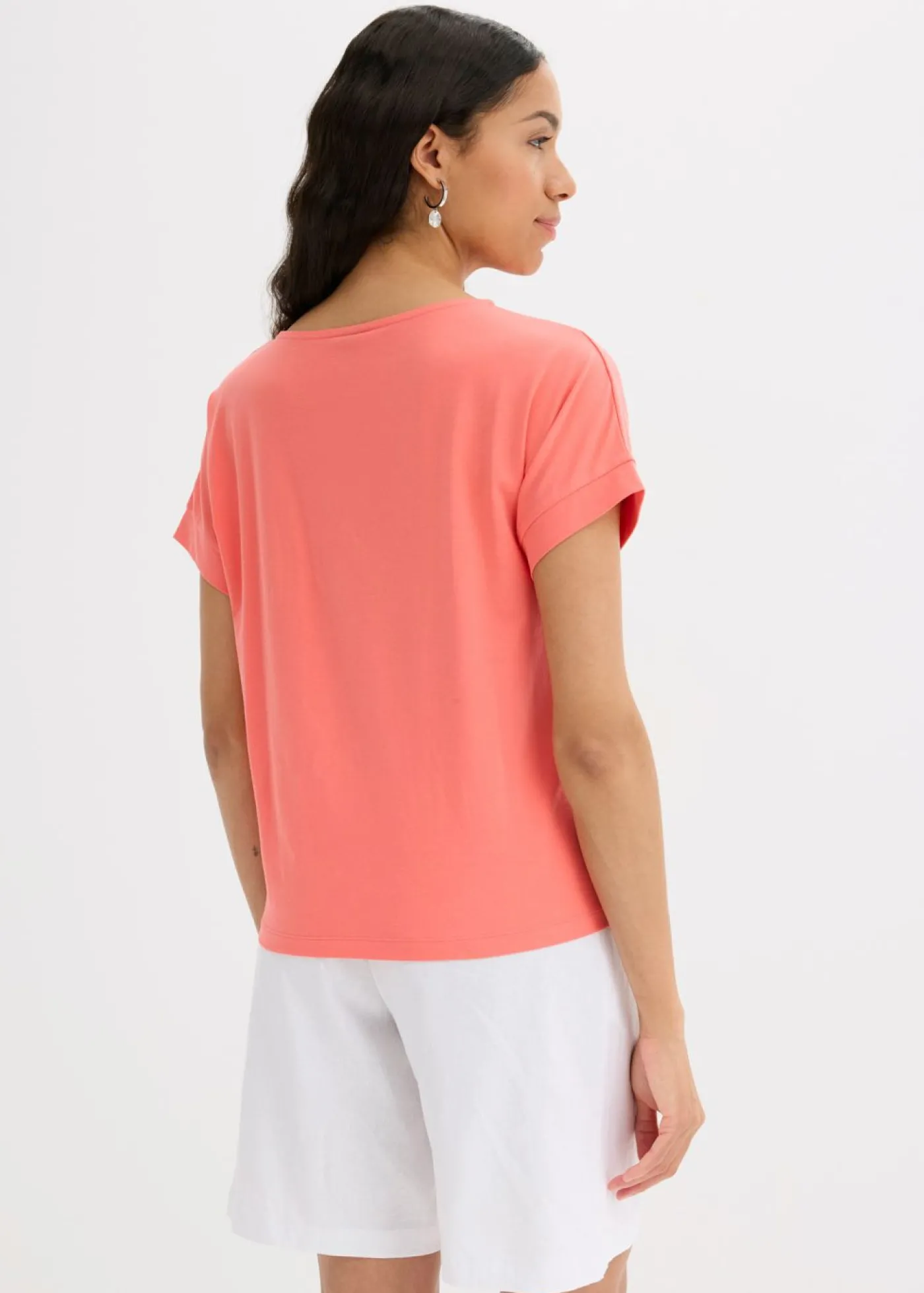 bonprix bonprix Camiseta con detalle de nudo Salmón claro Clearance