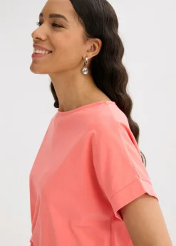 bonprix bonprix Camiseta con detalle de nudo Salmón claro Clearance