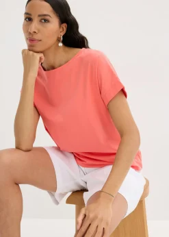 bonprix bonprix Camiseta con detalle de nudo Salmón claro Clearance