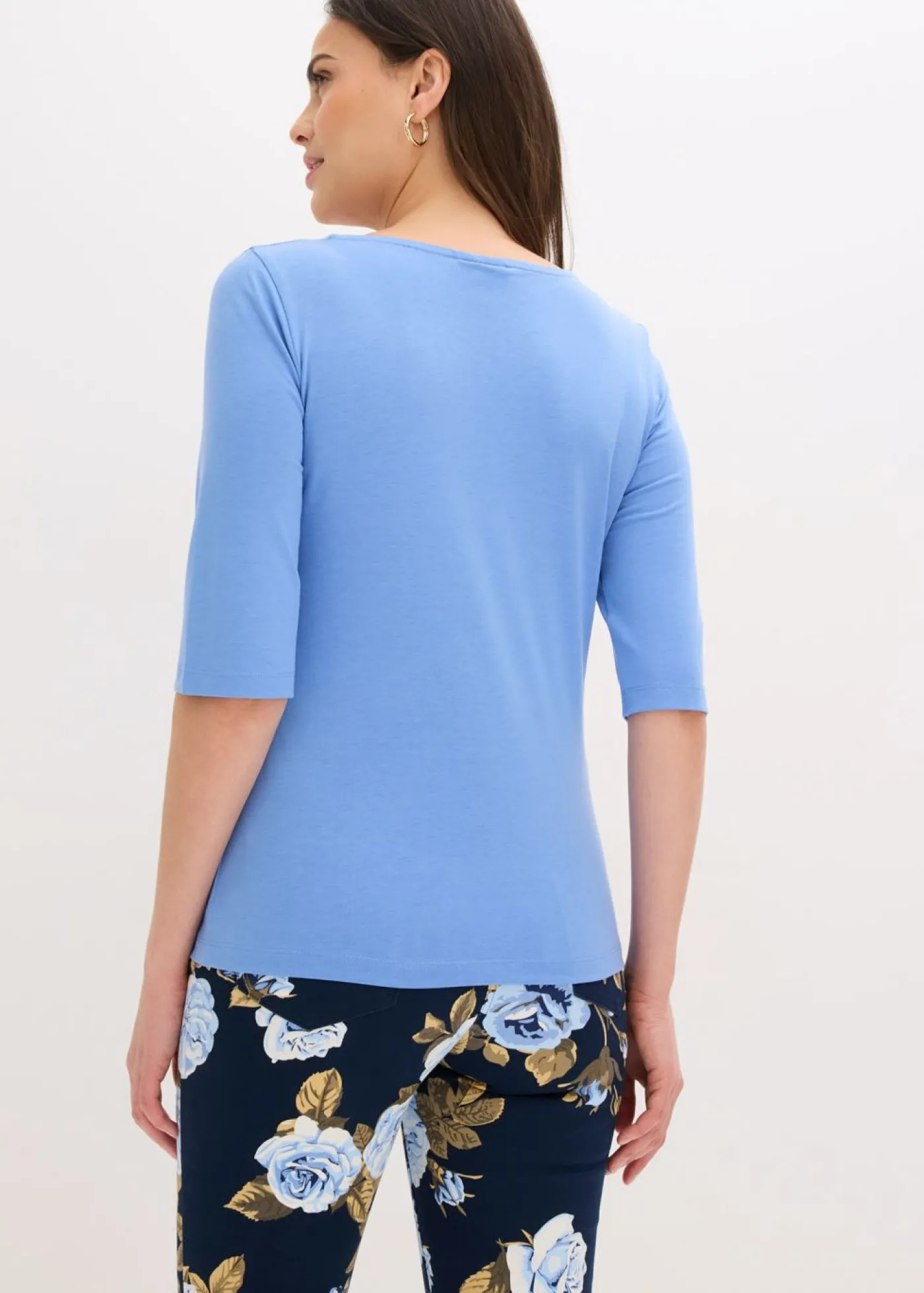 bonprix bonprix Camiseta con encaje azul provenzal New