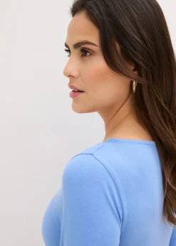 bonprix bonprix Camiseta con encaje azul provenzal New