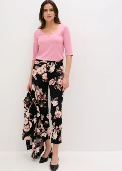 bonprix bonprix Camiseta con encaje orquídea ahumado Best
