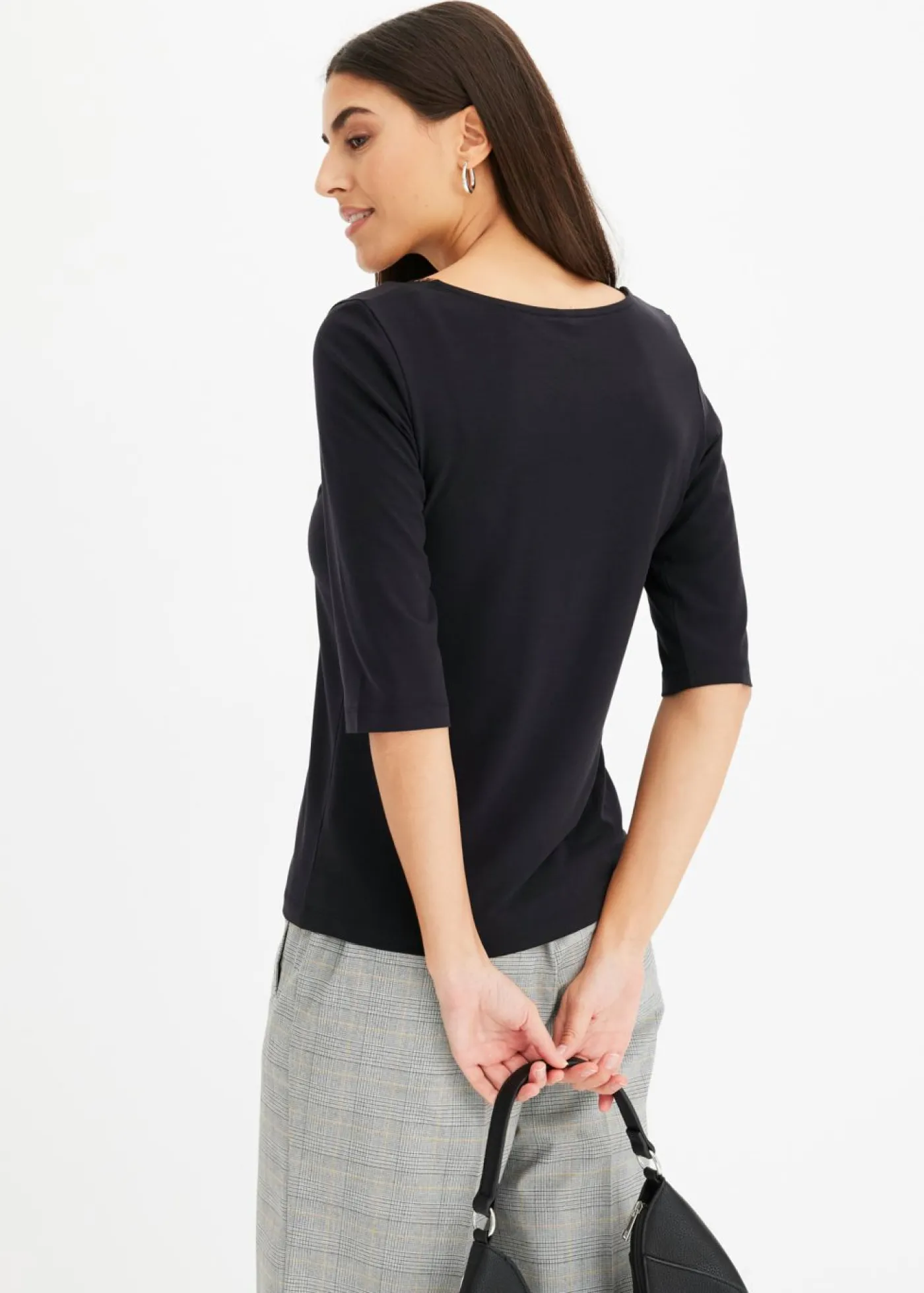 bonprix bonprix Camiseta con encaje Negro Best