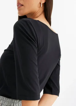 bonprix bonprix Camiseta con encaje Negro Best