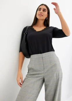 bonprix bonprix Camiseta con encaje Negro Best