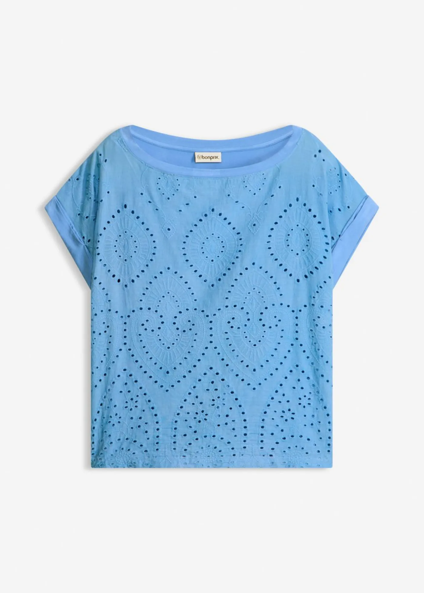 bonprix bonprix Camiseta con encaje calado azul provenzal Best