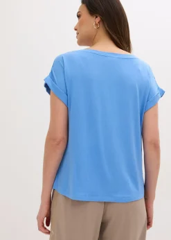bonprix bonprix Camiseta con encaje calado azul provenzal Best