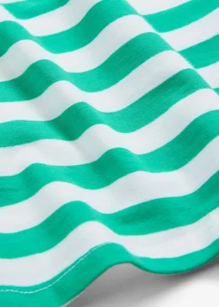 bonprix bonprix Camiseta con escote barco jade / blanco con rayas
