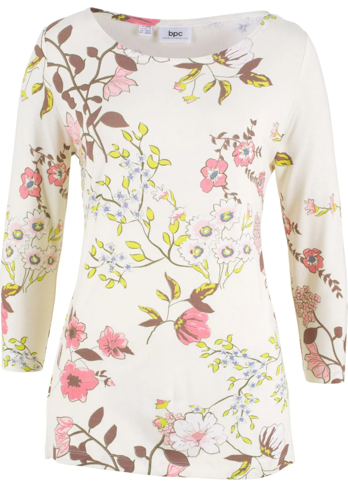 bonprix bonprix Camiseta con estampado de flores Blanco lana de flores New