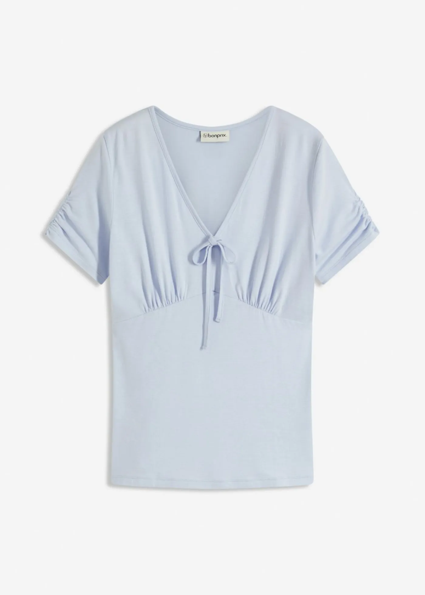 bonprix bonprix Camiseta con fruncido azul pálido New