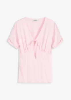 bonprix bonprix Camiseta con fruncido rosa cristal