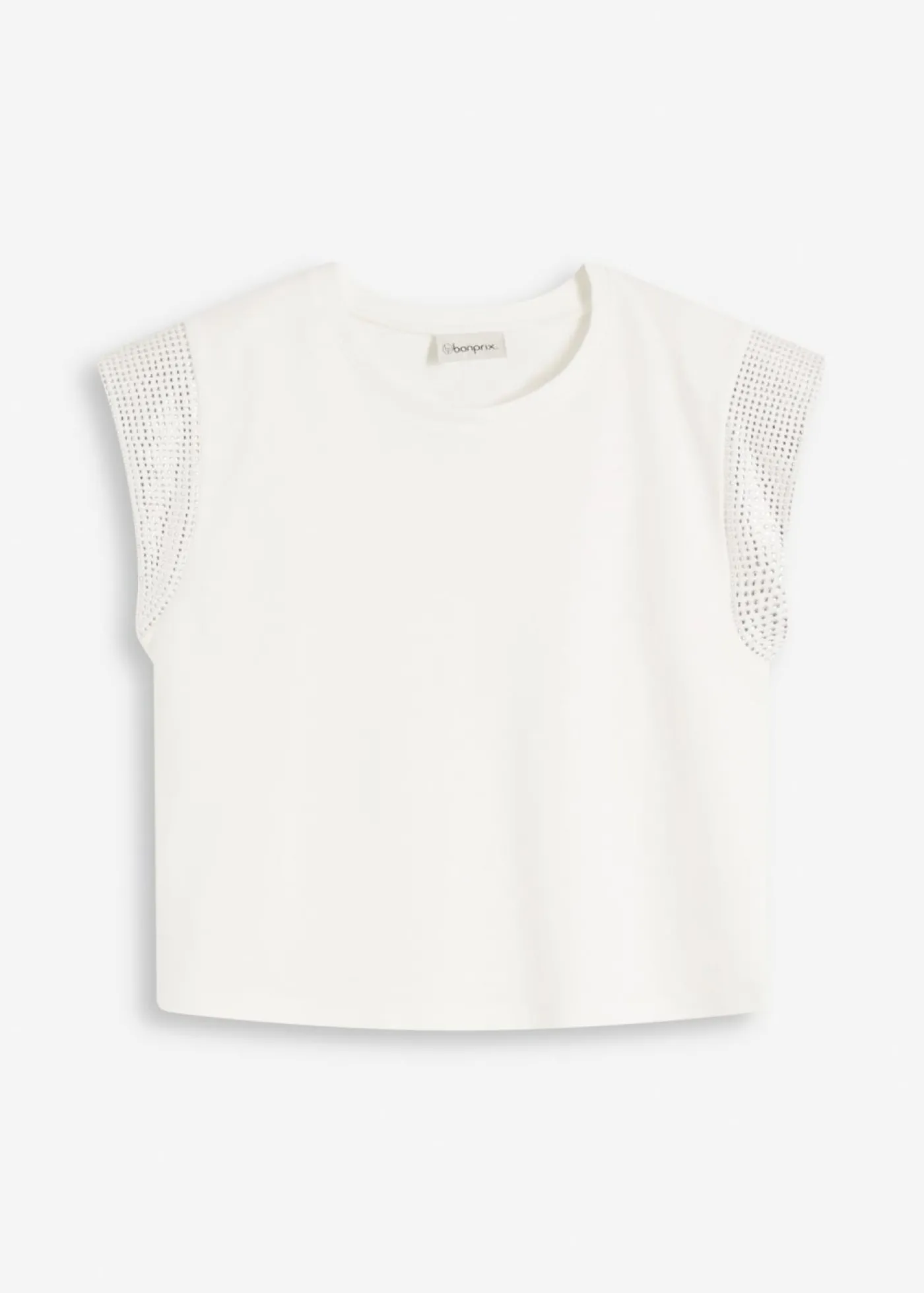 bonprix bonprix Camiseta con hombreras Blanco lana Sale