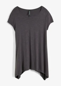 bonprix bonprix Camiseta con largo asimétrico Gris oscuro Discount