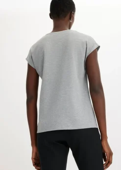 bonprix bonprix Camiseta con lentejuelas Gris jaspeado Discount