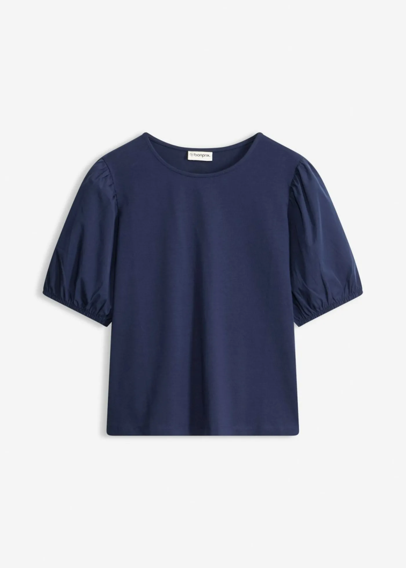 bonprix bonprix Camiseta con mangas abullonadas Azul marino Sale