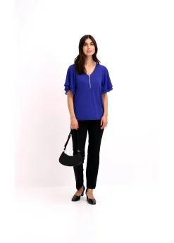 bonprix bonprix Camiseta con mangas de gasa zafiro Hot