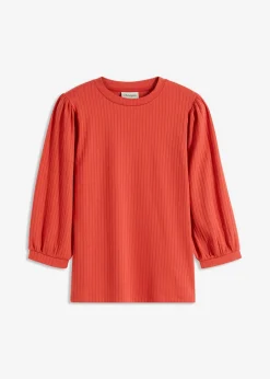 bonprix bonprix Camiseta con mangas voluminosas Coral mate Hot