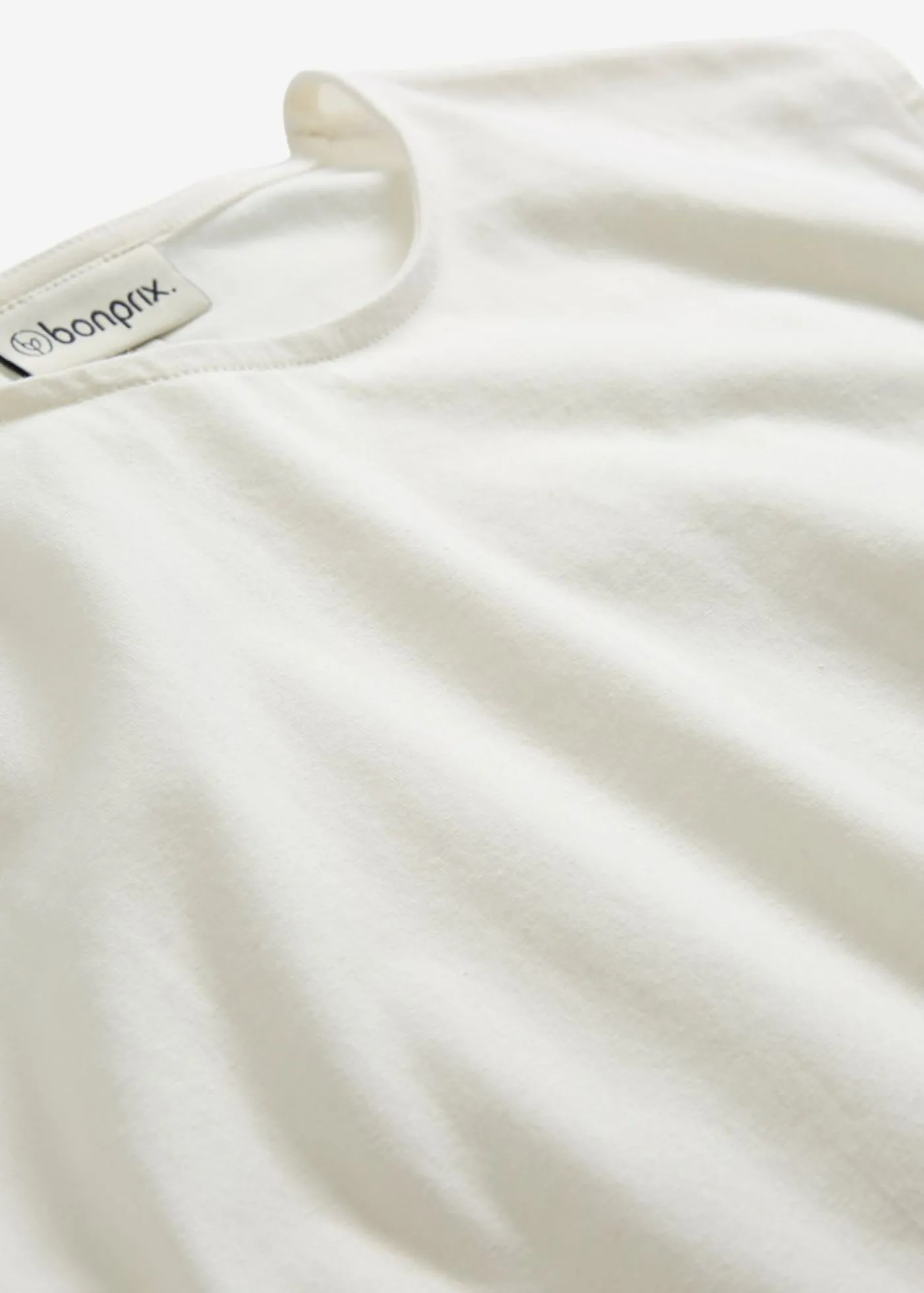 bonprix bonprix Camiseta con puños elásticos Blanco lana Best