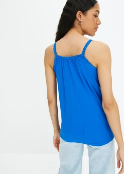 bonprix bonprix Camiseta con ribete de encaje Azul ártico Best