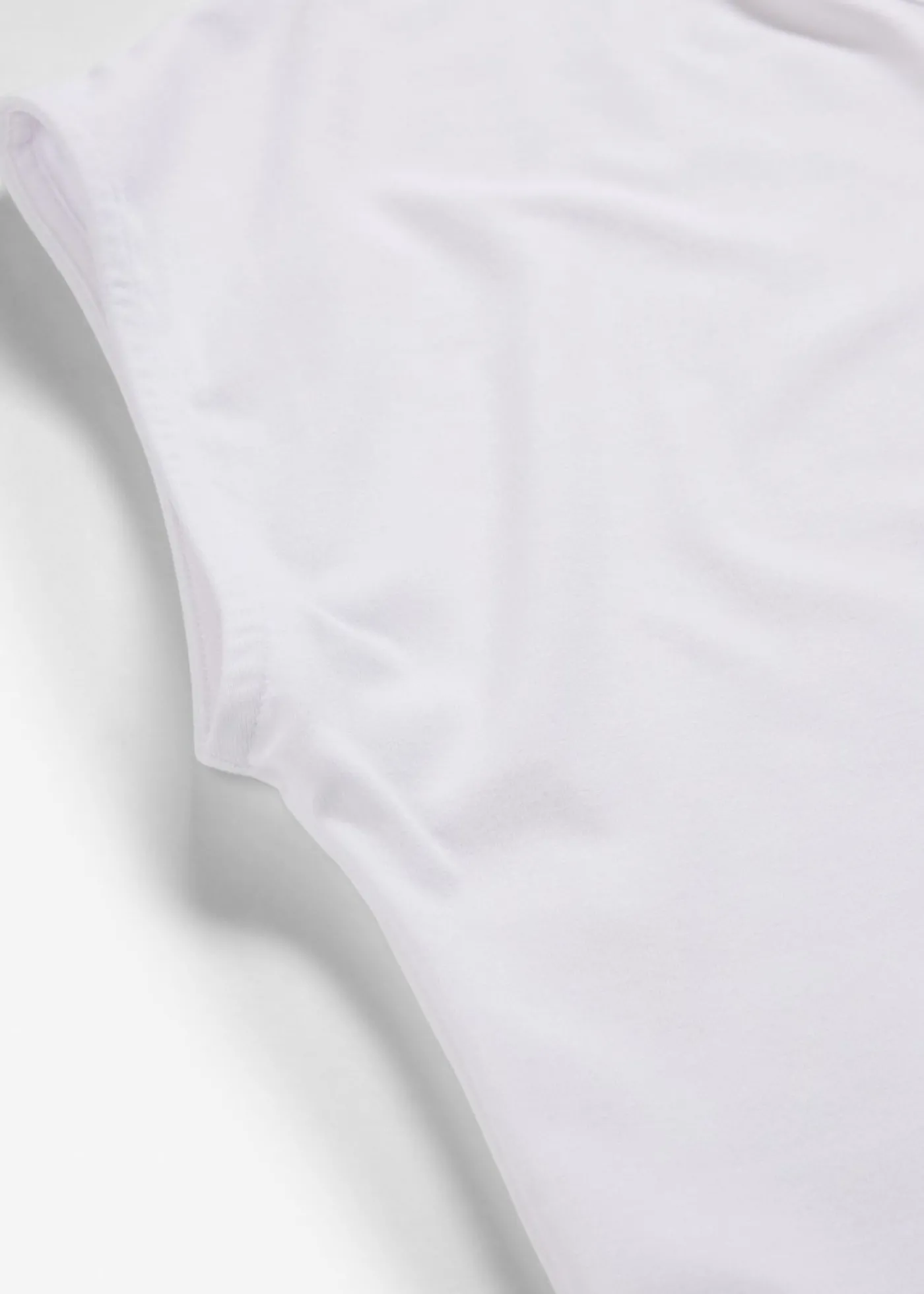 bonprix bonprix Camiseta con ribete de satén Blanco