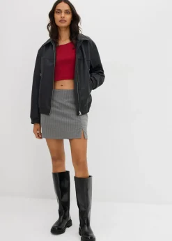 bonprix bonprix Camiseta corta de canalé Rojo atardecer Sale