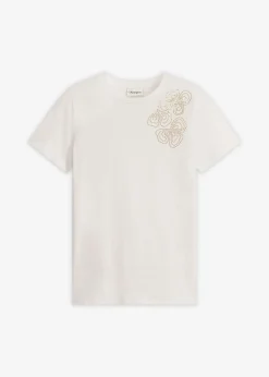 bonprix bonprix Camiseta de algodón Blanco lana New