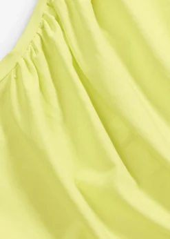 bonprix bonprix Camiseta de algodón con elástico Amarillo cítrico Sale