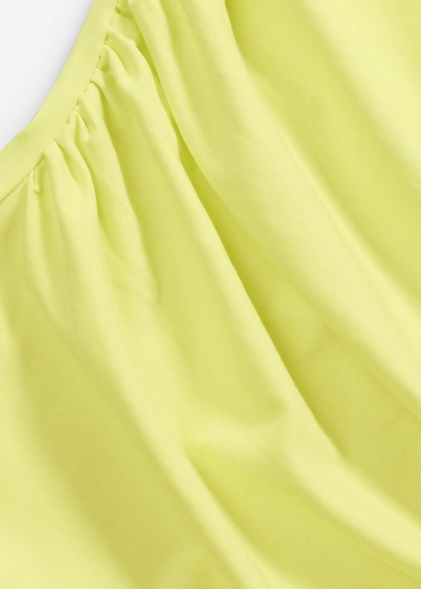 bonprix bonprix Camiseta de algodón con elástico Amarillo cítrico Sale