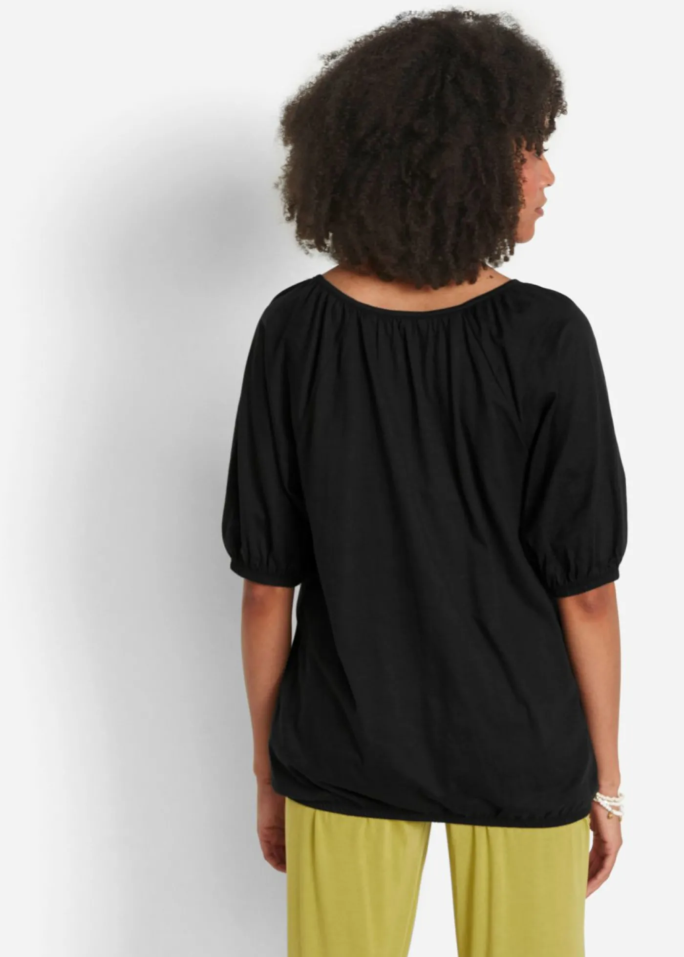 bonprix bonprix Camiseta de algodón orgánico puro Negro Hot