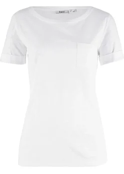 bonprix bonprix Camiseta de algodón orgánico puro Blanco Sale