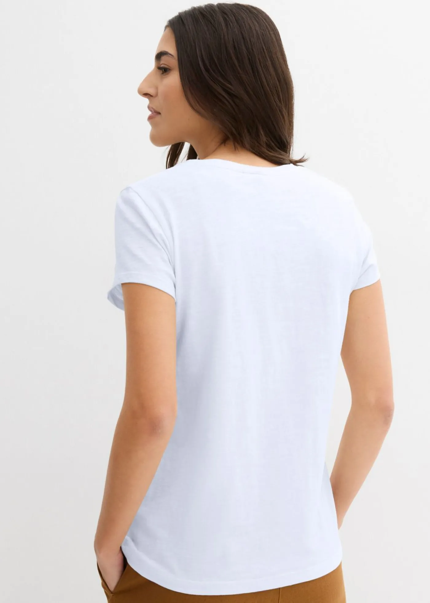 bonprix bonprix Camiseta de algodón orgánico puro (2 unidades) Azul marino-blanco Online