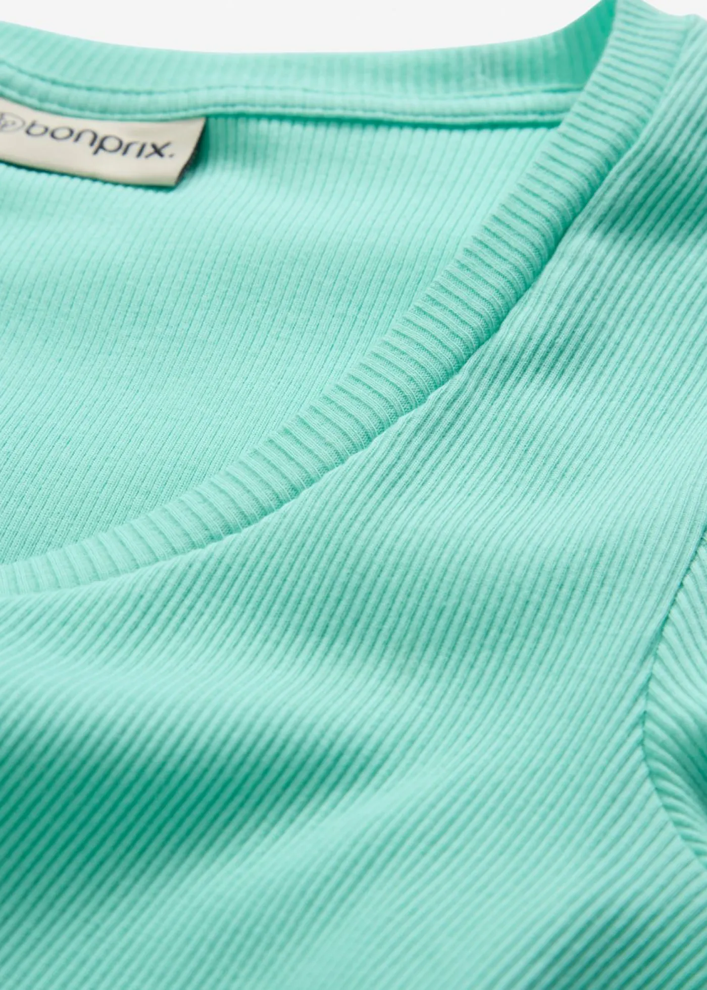 bonprix bonprix Camiseta de algodón orgánico puro Azul mentol Outlet