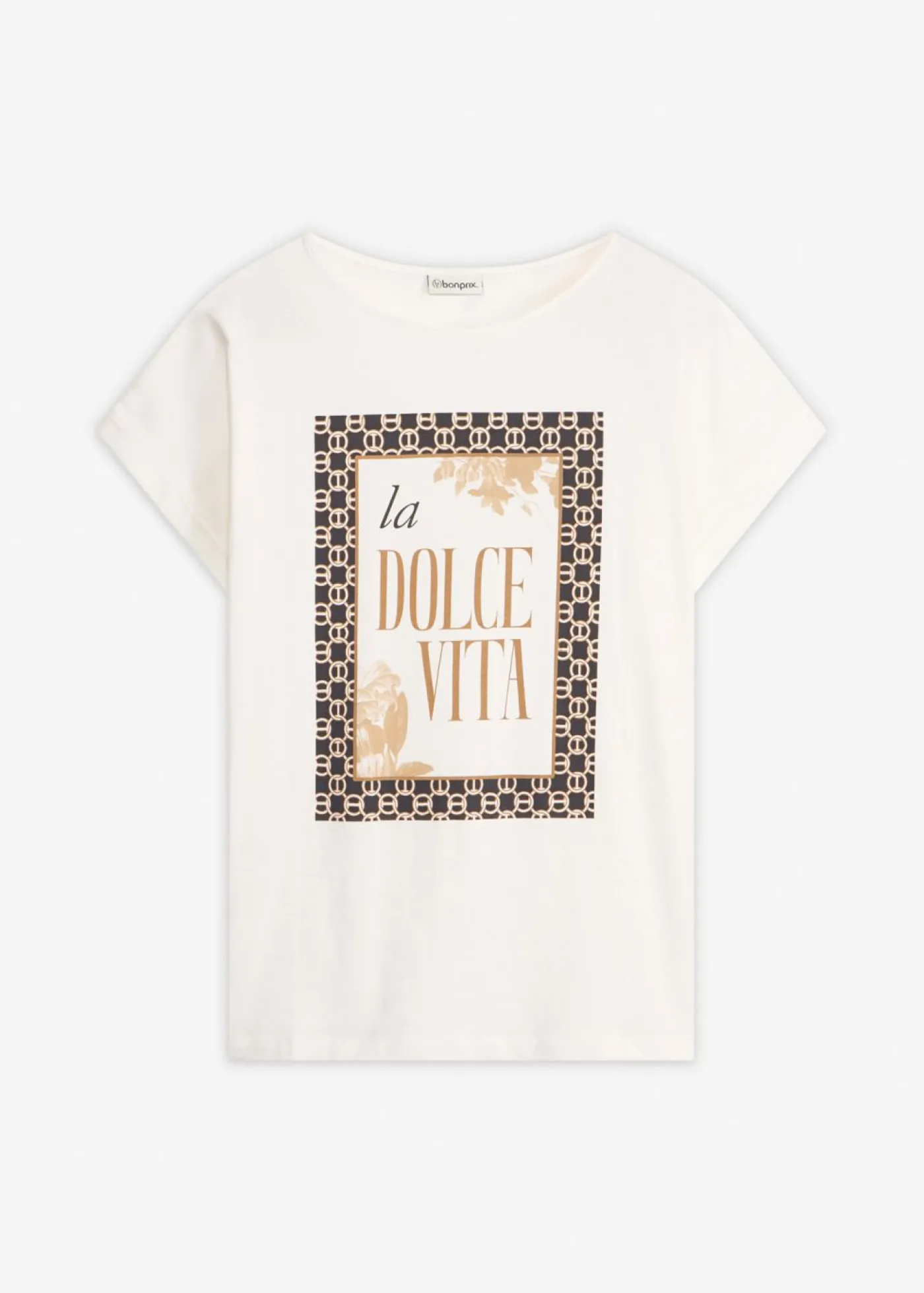 bonprix bonprix Camiseta de algodón orgánico puro Blanco lana New