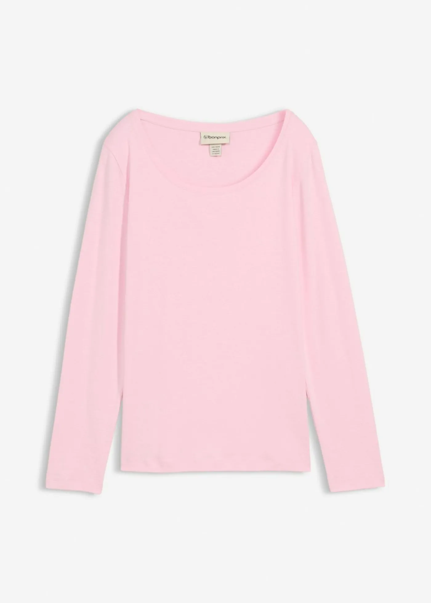 bonprix bonprix Camiseta de algodón orgánico puro con manga larga rosa cristal New