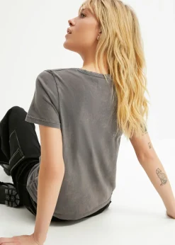 bonprix bonprix Camiseta de algodón orgánico puro Gris New