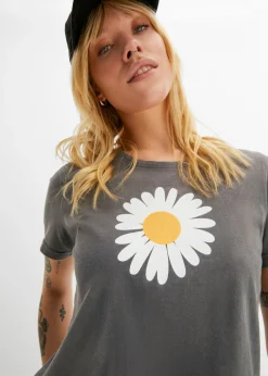 bonprix bonprix Camiseta de algodón orgánico puro Gris New