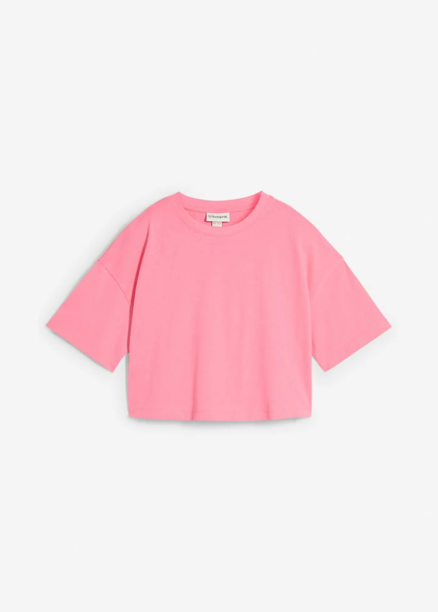 bonprix bonprix Camiseta de algodón orgánico puro Rosa brillante New