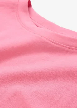 bonprix bonprix Camiseta de algodón orgánico puro Rosa brillante New