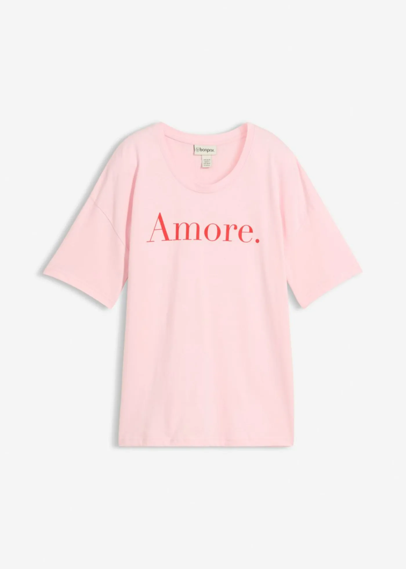 bonprix bonprix Camiseta de algodón orgánico puro rosa cristal-fresa Hot