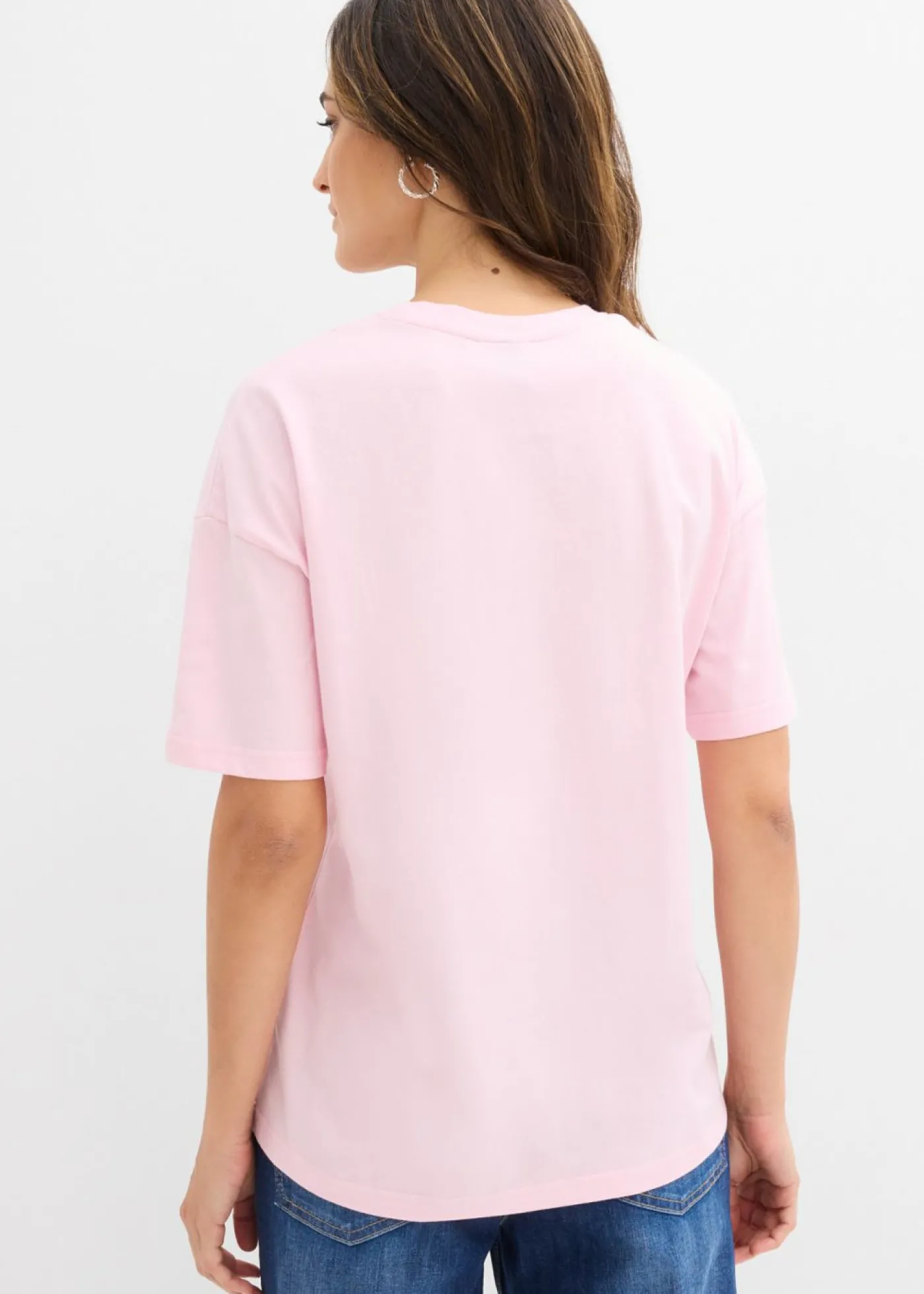bonprix bonprix Camiseta de algodón orgánico puro rosa cristal-fresa Hot