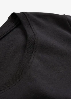bonprix bonprix Camiseta de algodón orgánico puro con manga larga Negro Online