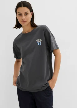 bonprix bonprix Camiseta de algodón orgánico puro antracita Best