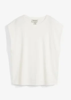 bonprix bonprix Camiseta de algodón orgánico puro Blanco lana Online