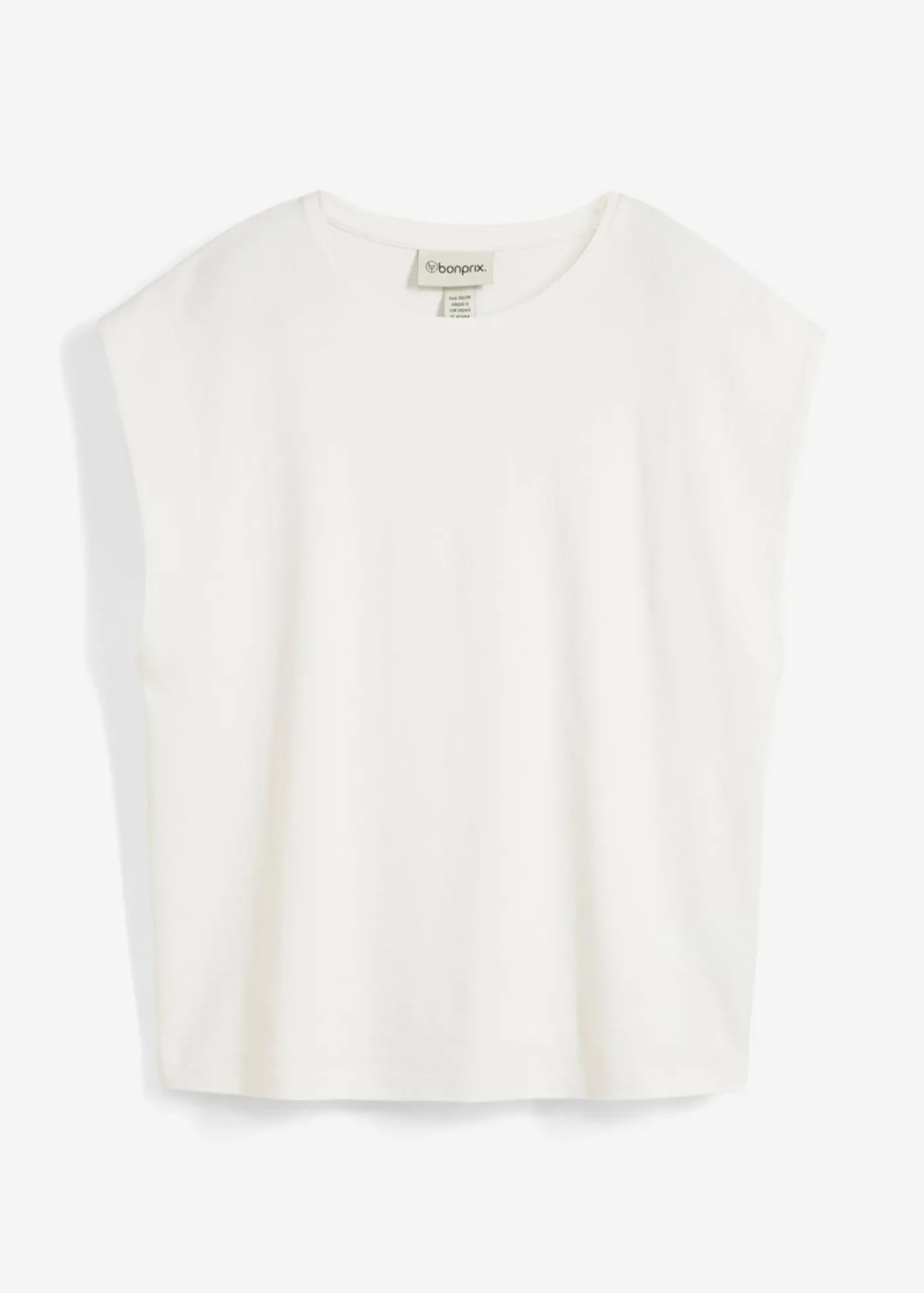 bonprix bonprix Camiseta de algodón orgánico puro Blanco lana Online