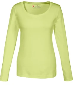 bonprix bonprix Camiseta de algodón orgánico puro con manga larga Verde menta New