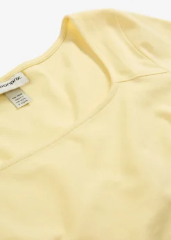 bonprix bonprix Camiseta de algodón orgánico pesado Amarillo claro Outlet