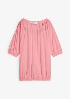 bonprix bonprix Camiseta de algodón orgánico puro Rosa brillante Online