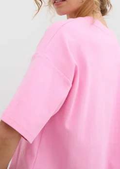 bonprix bonprix Camiseta de algodón orgánico puro Rosa Outlet