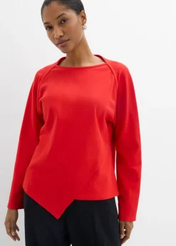 bonprix bonprix Camiseta de algodón orgánico puro con manga larga fresa Outlet
