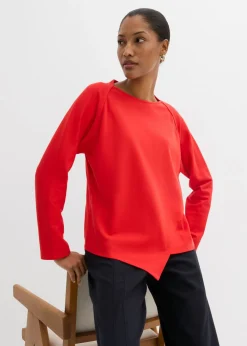 bonprix bonprix Camiseta de algodón orgánico puro con manga larga fresa Outlet